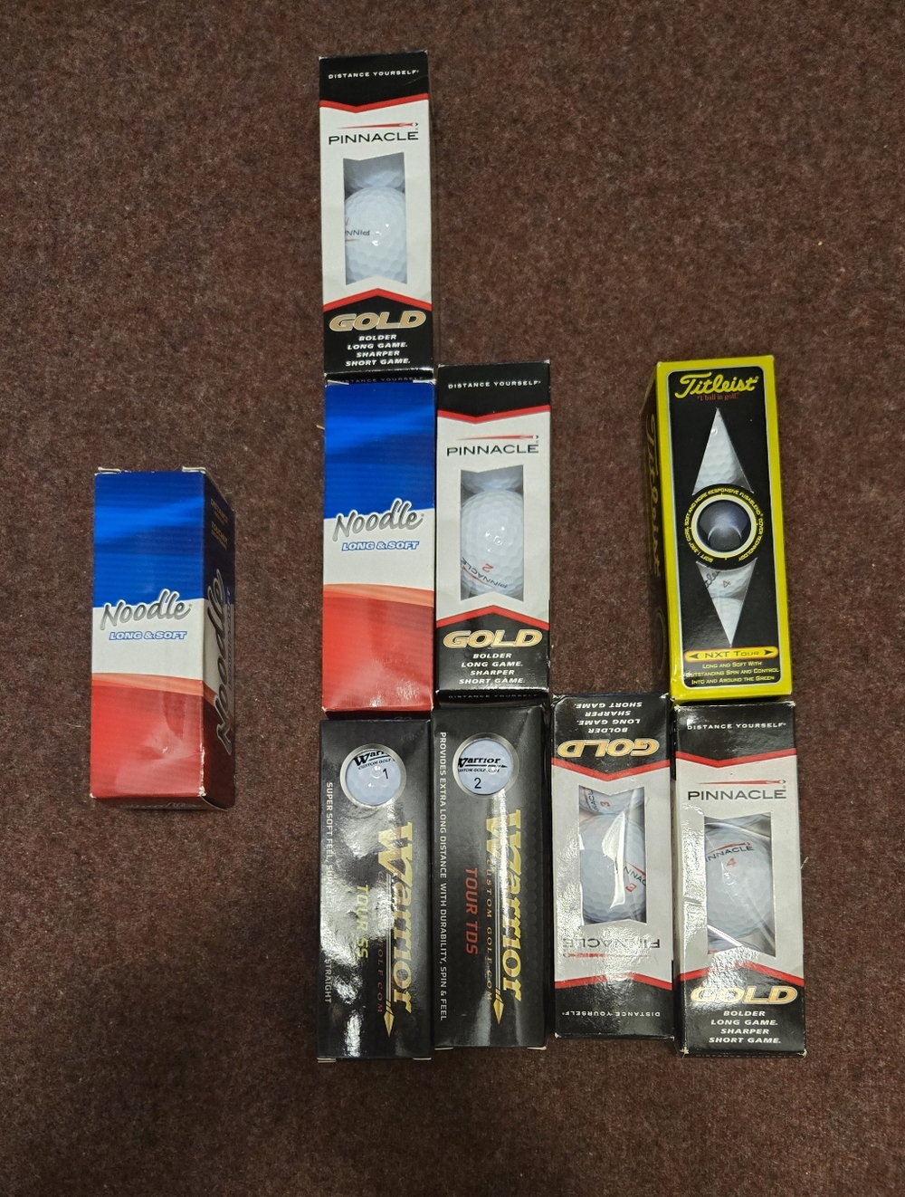 Lot Of New Golf Balls Warrior Pinnacle Noodle Titleist